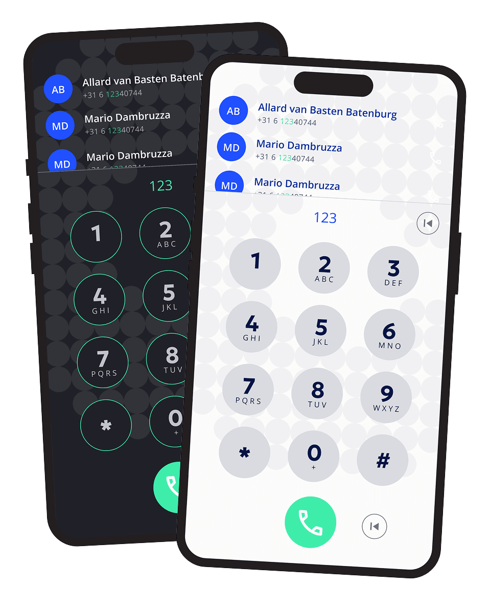 Call the way you're used to, in light or dark mode.